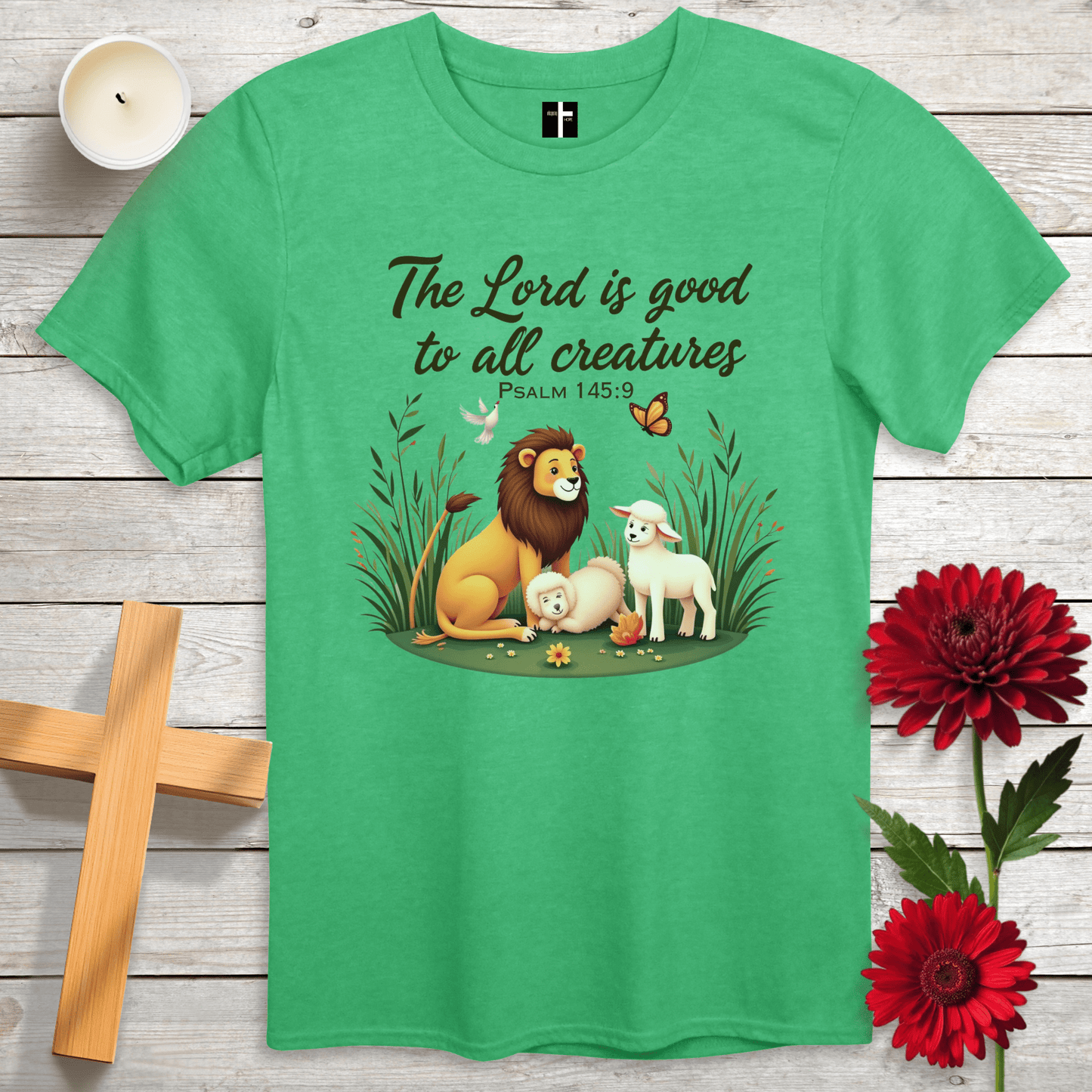 T-Shirt Heather Irish Green / S Good To All Creatures Unisex Christian T-Shirt