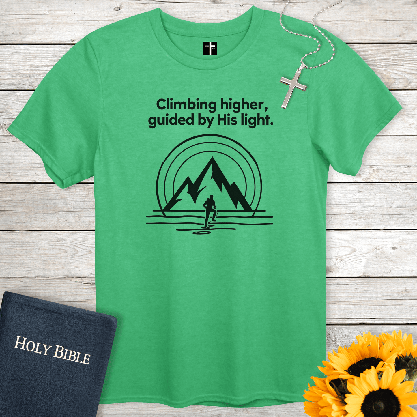 T-Shirt Heather Irish Green / S Guided By Light Unisex Christian T-Shirt