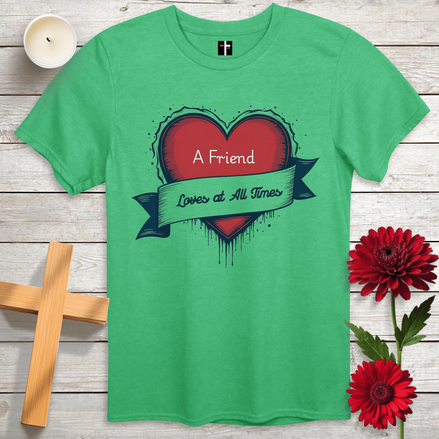 T-Shirt Heather Irish Green / S Love At All Times Unisex Christian T-Shirt