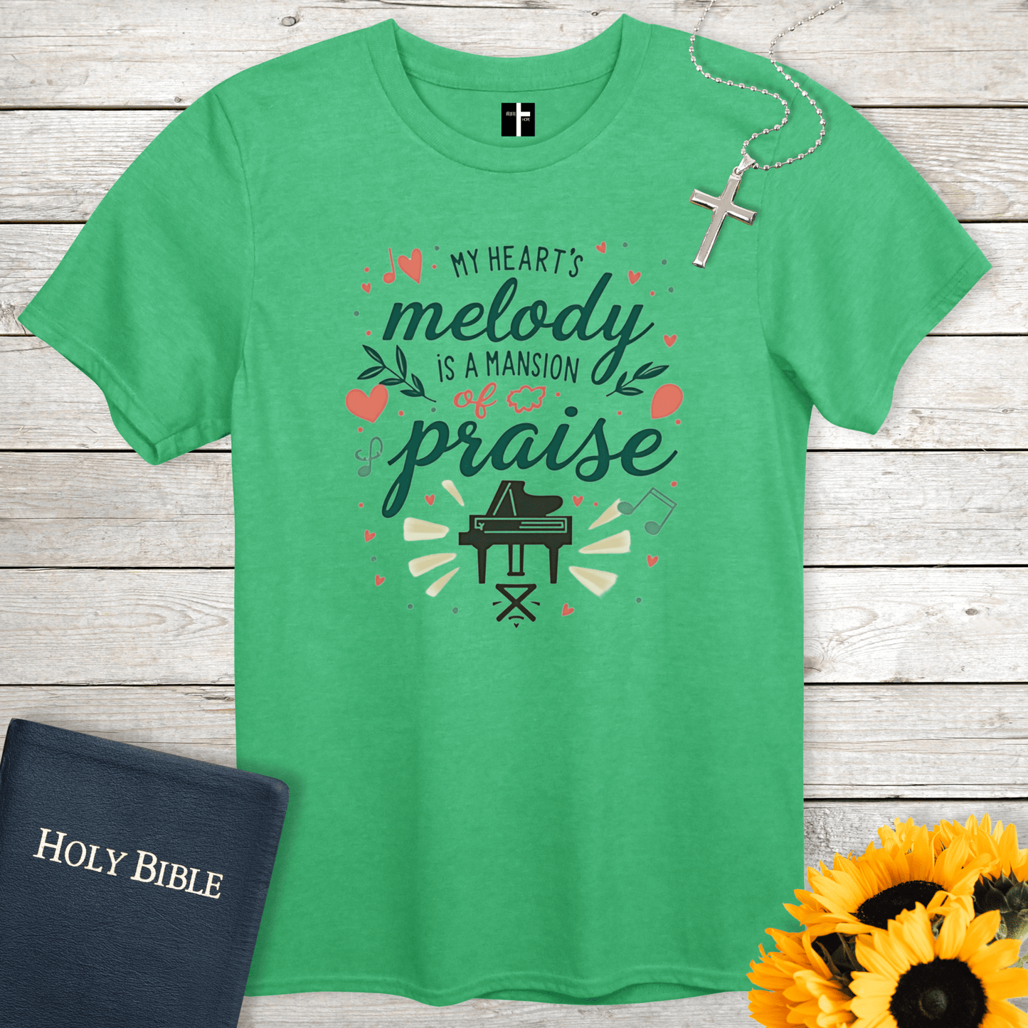 T-Shirt Heather Irish Green / S Mansion Of Praise Christian T-Shirt