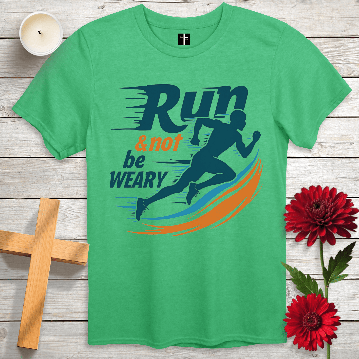 T-Shirt Heather Irish Green / S Not Be Weary Unisex Christian T-Shirt