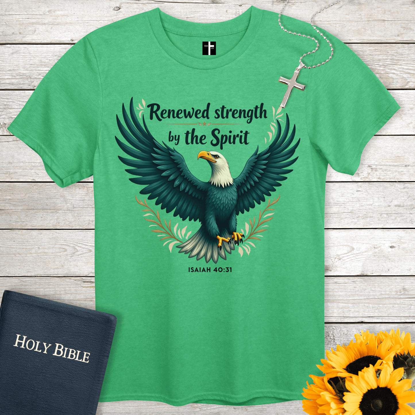 T-Shirt Heather Irish Green / S Renewed Strength Unisex Christian T-Shirt