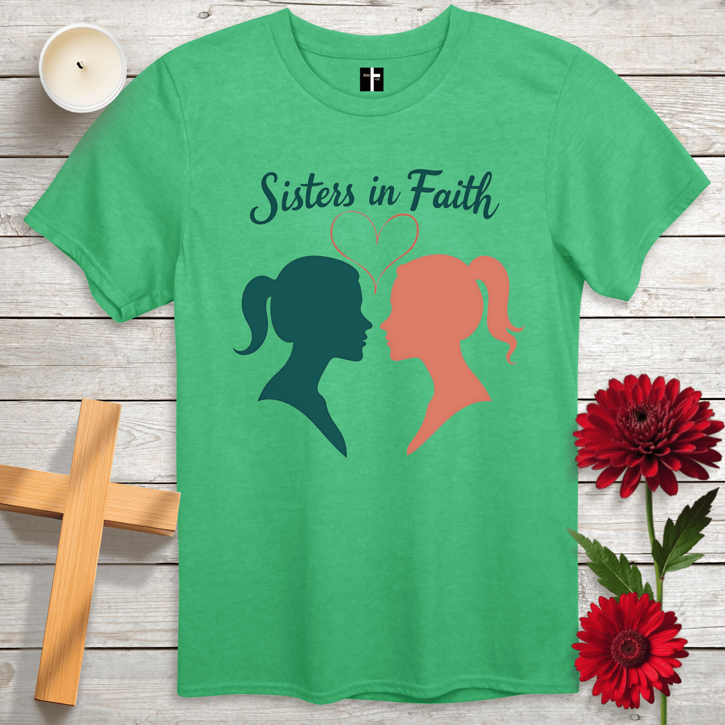 T-Shirt Heather Irish Green / S Sisters in Faith Unisex Christian T-Shirt