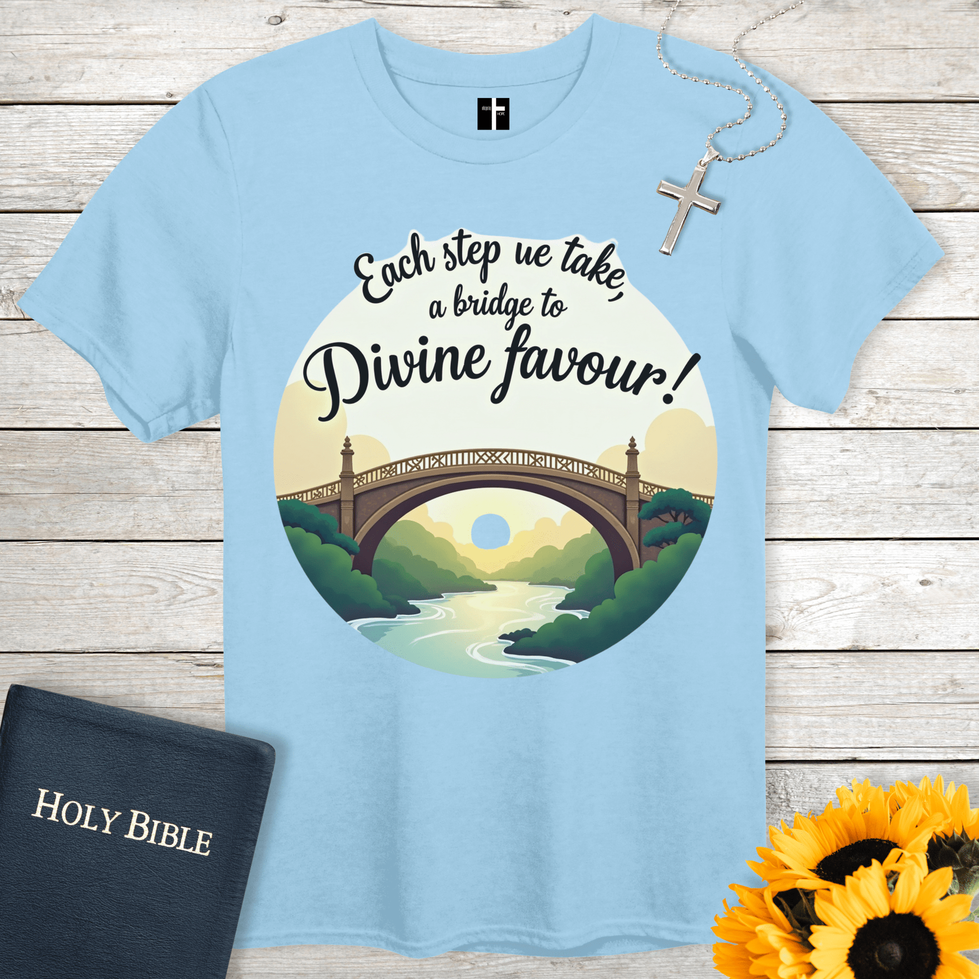 T-Shirt Light Blue / S Bridge To Favour Unisex Christian T-Shirt