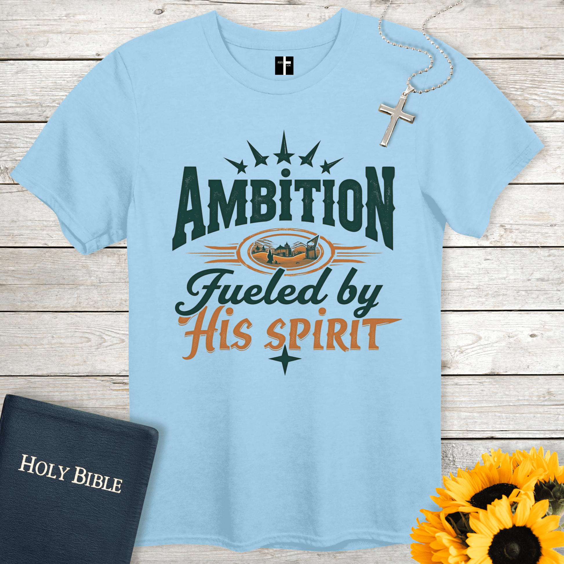 T-Shirt Light Blue / S By His Spirit Unisex Christian T-Shirt