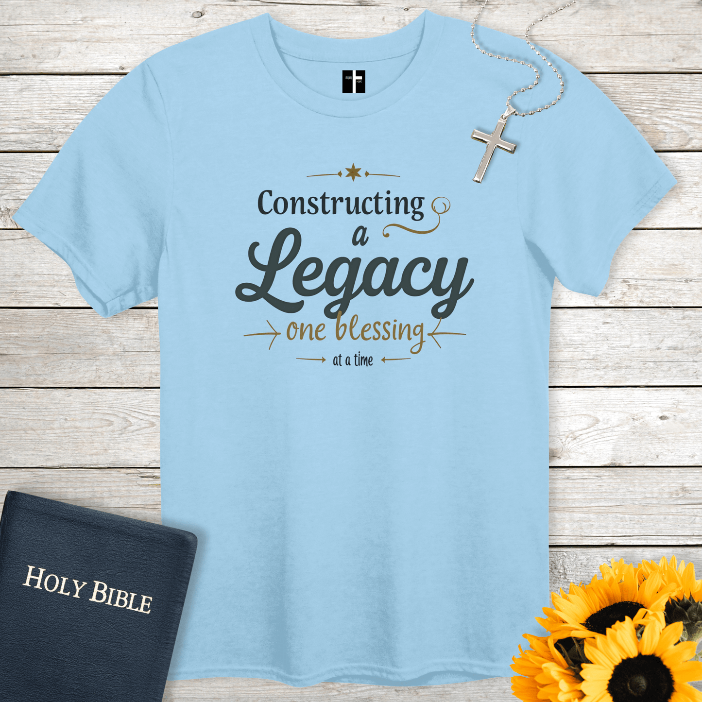 T-Shirt Light Blue / S Constructing A Legacy Christian T-Shirt