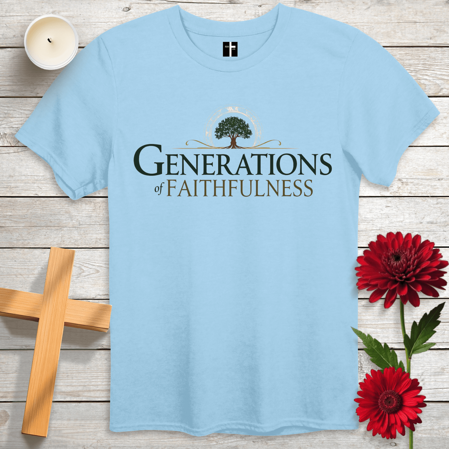 T-Shirt Light Blue / S Generations Of Faithfulness Unisex Christian T-Shirt