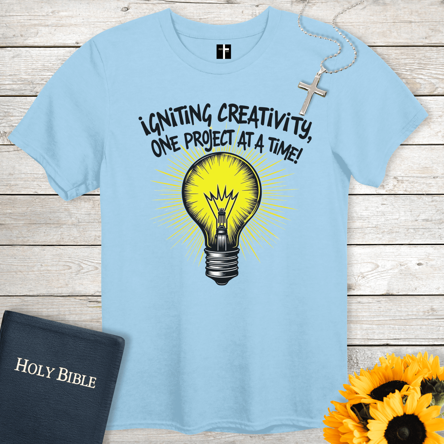 T-Shirt Light Blue / S Igniting Creativity Unisex Christian T-Shirt