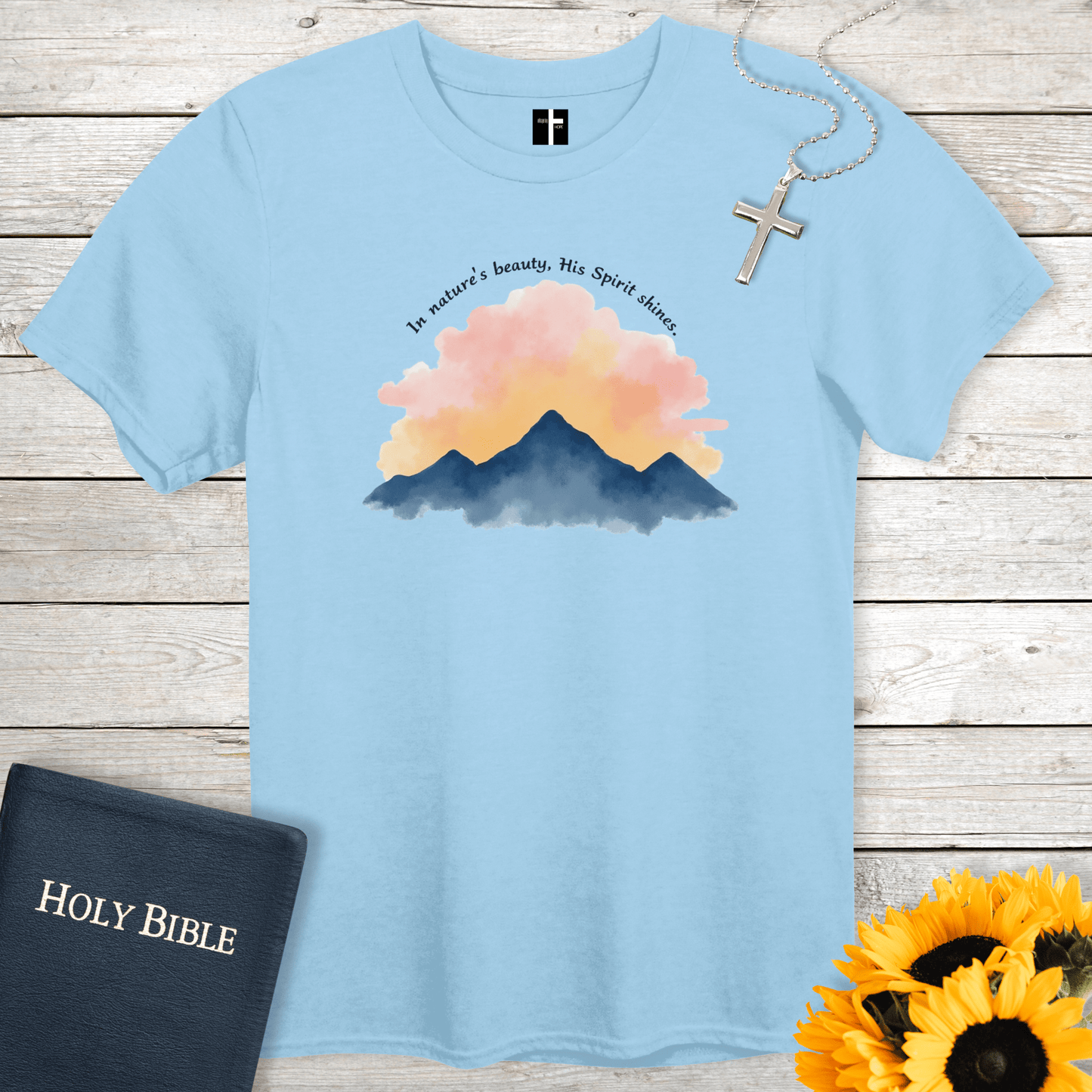 T-Shirt Light Blue / S In Nature's Beauty Unisex Christian T-Shirt