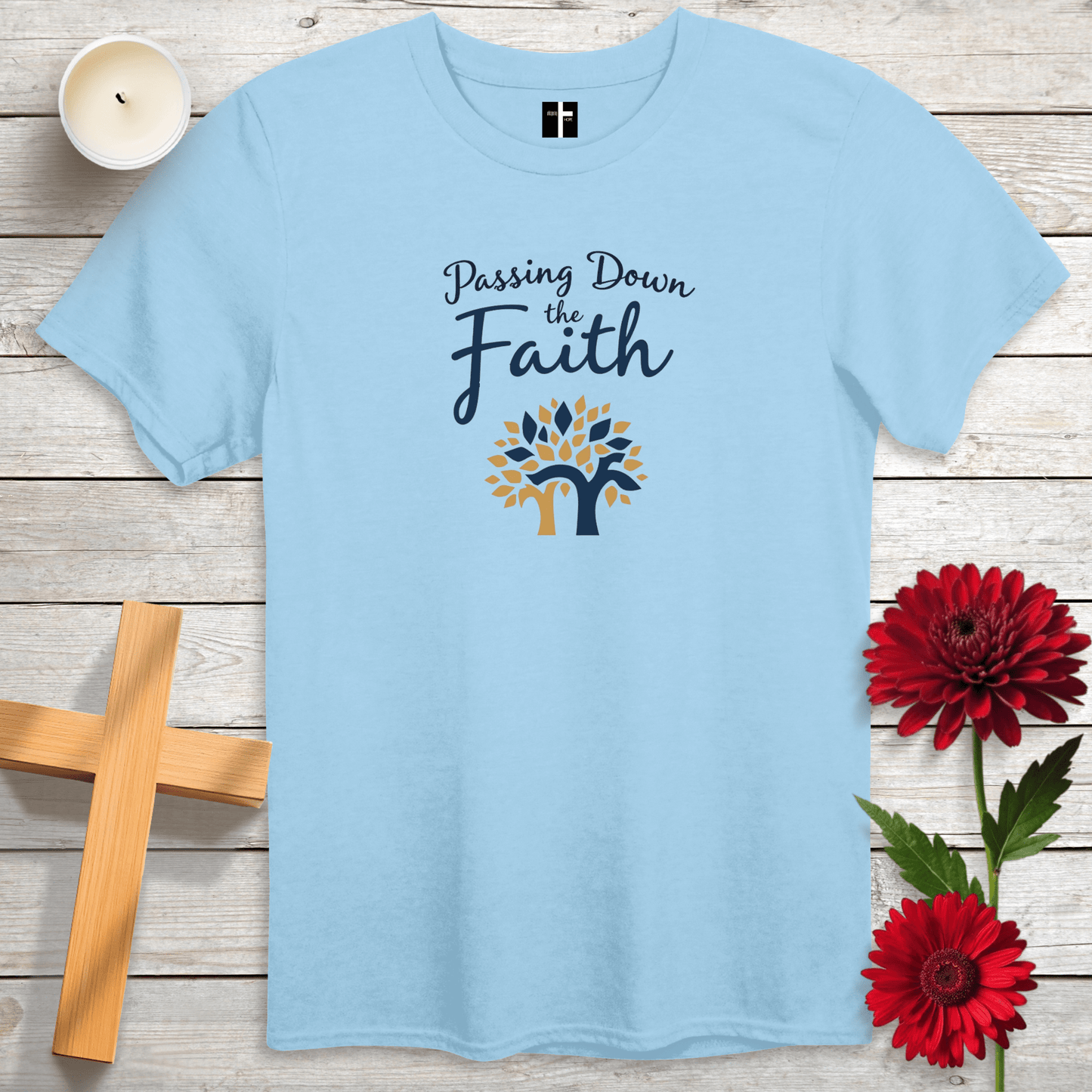 T-Shirt Light Blue / S Passing Down the Faith Unisex Christian T-Shirt