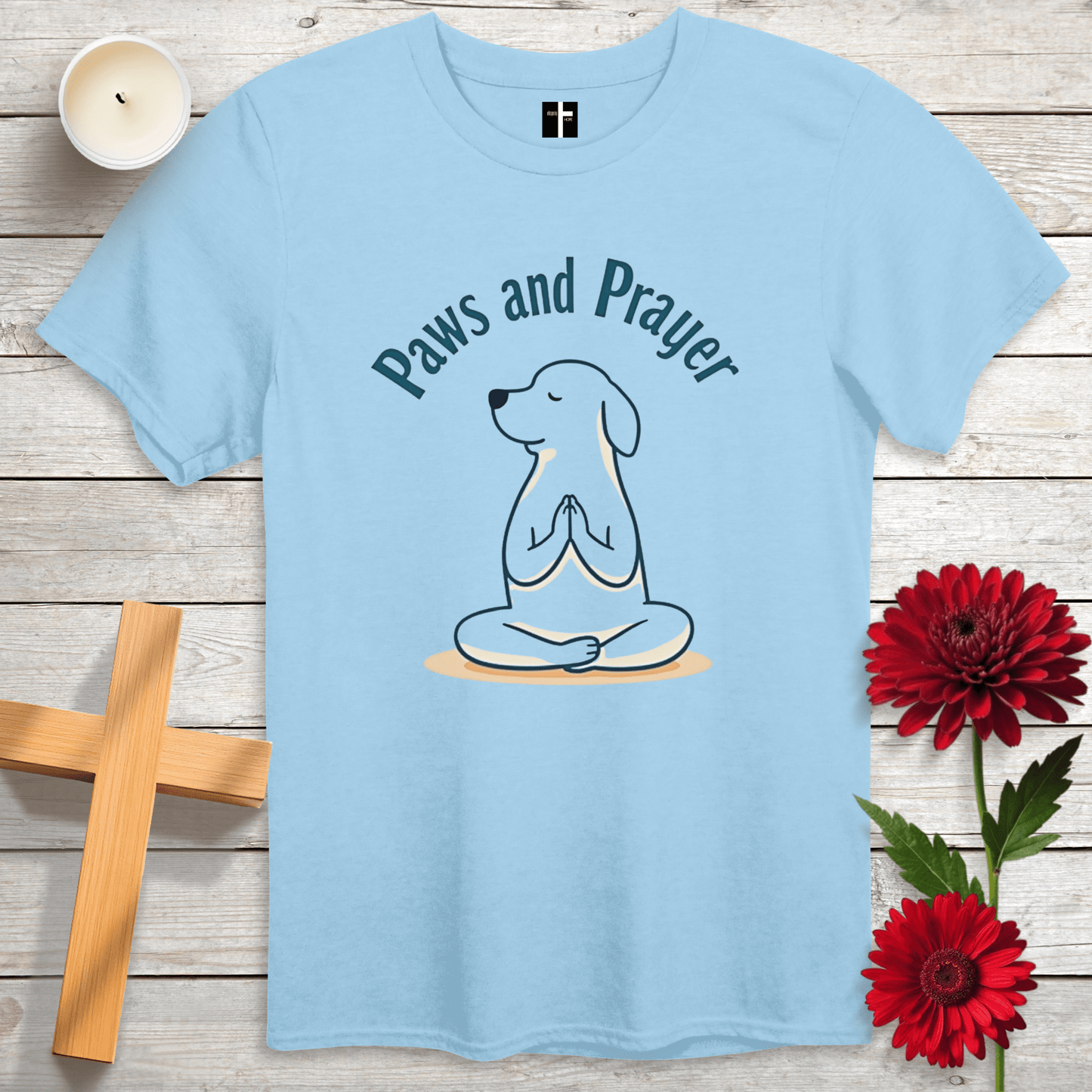 T-Shirt Light Blue / S Paws & Prayer Unisex Christian T-Shirt