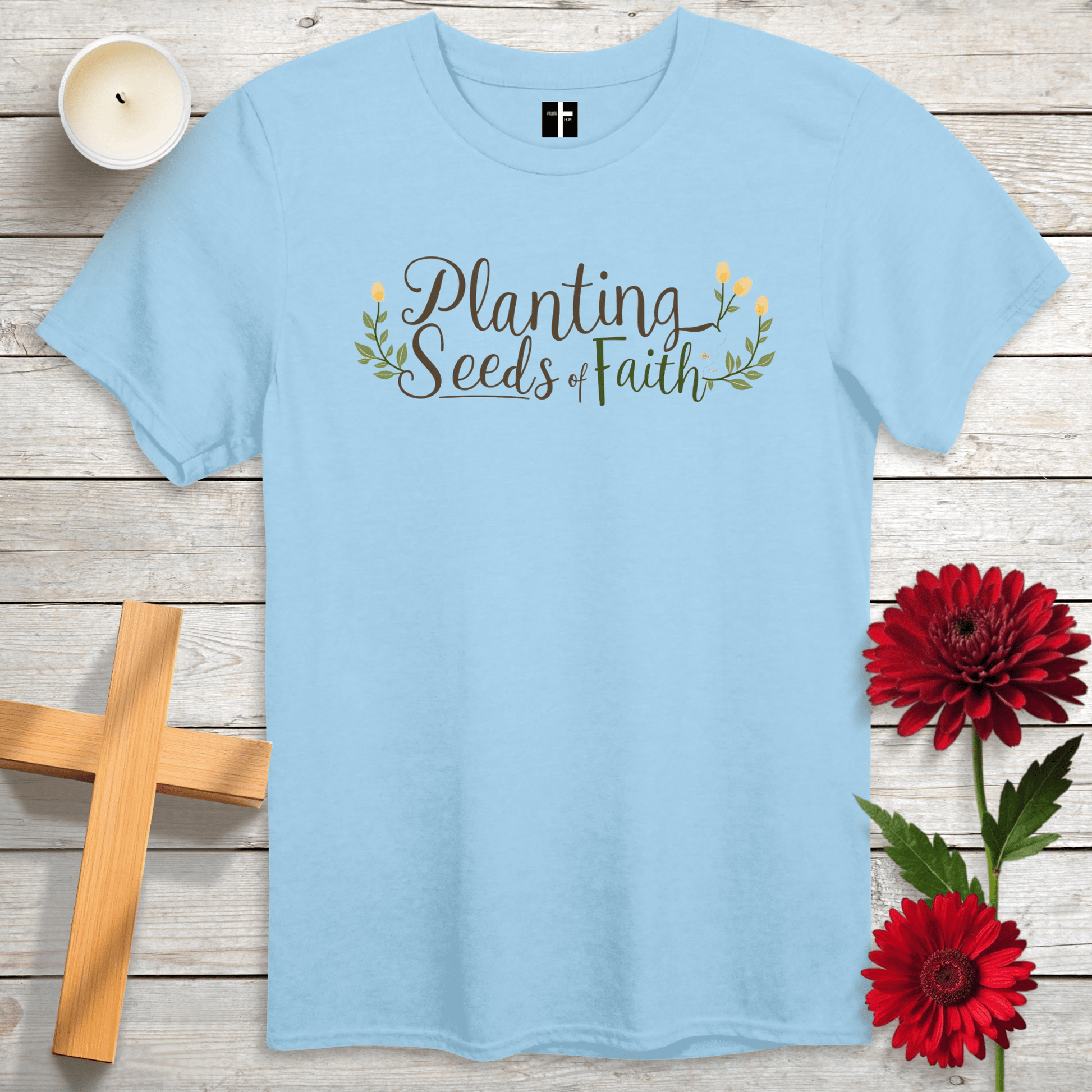 T-Shirt Light Blue / S Planting Seeds of Faith Unisex Christian T-Shirt