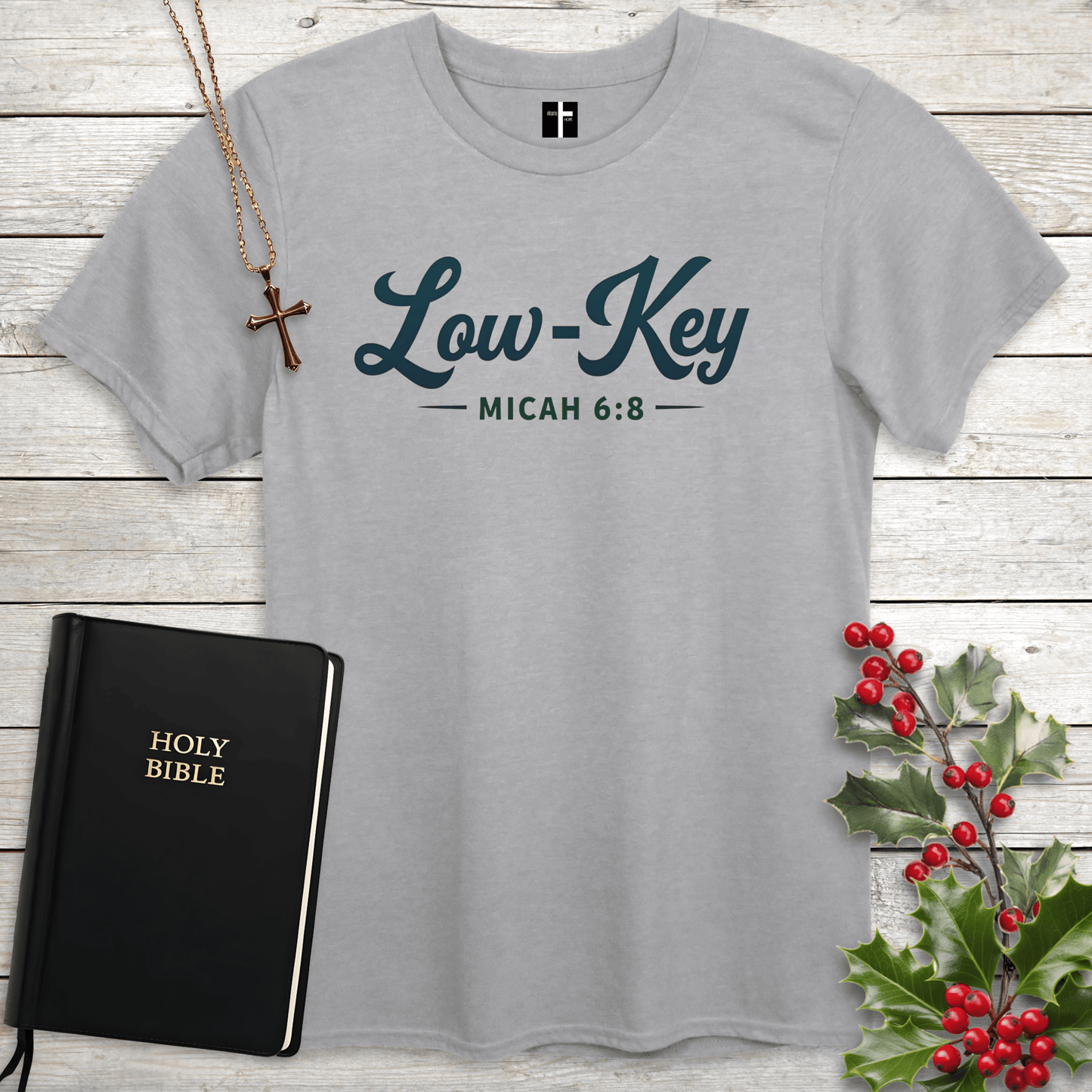 T-Shirt Low-Key Micah 6:8 Unisex Christian T-Shirt