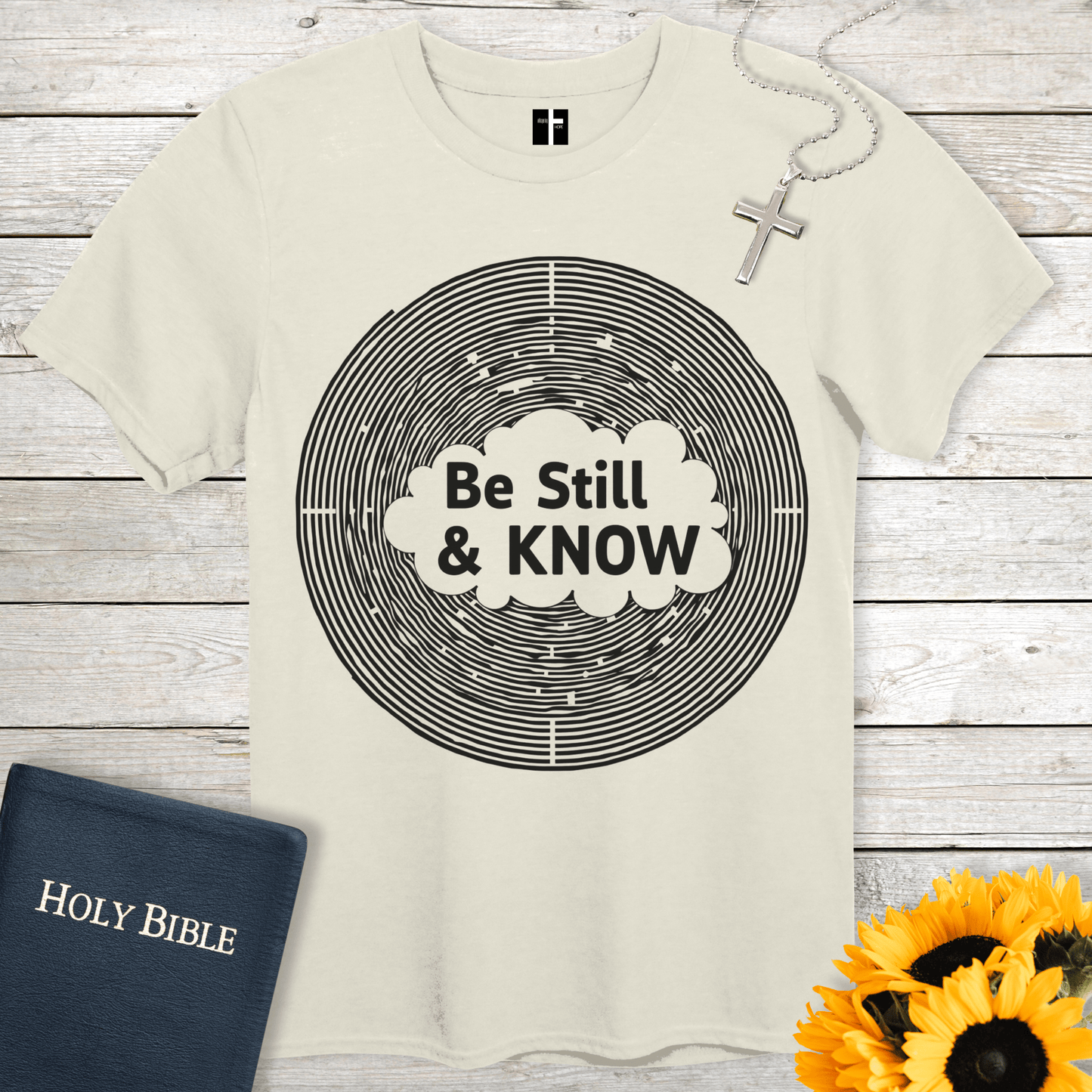 T-Shirt Natural / S Be Still & Know Unisex Christian T-Shirt