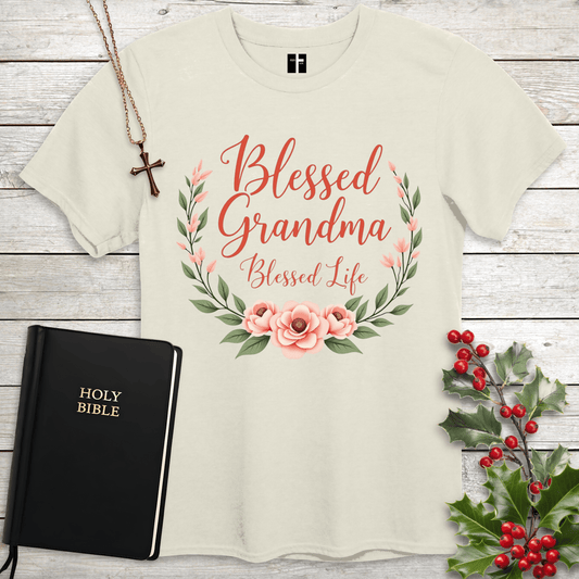 T-Shirt Natural / S Blessed Grandma Unisex Christian T-Shirt