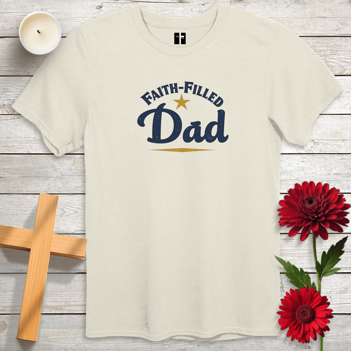 T-Shirt Natural / S Faith-Filled Dad Unisex Christian T-Shirt