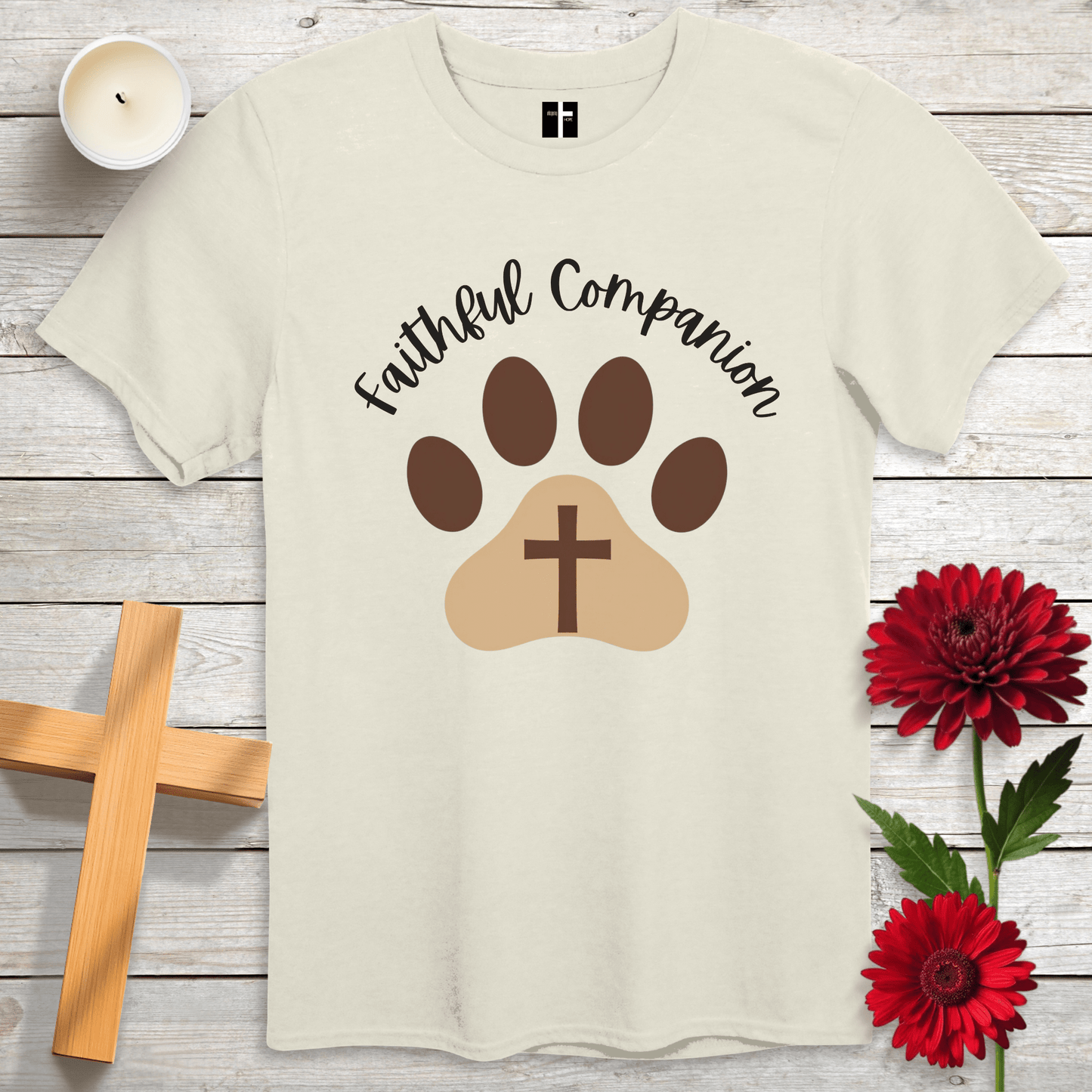 T-Shirt Natural / S Faithful Companion Unisex Christian T-Shirt