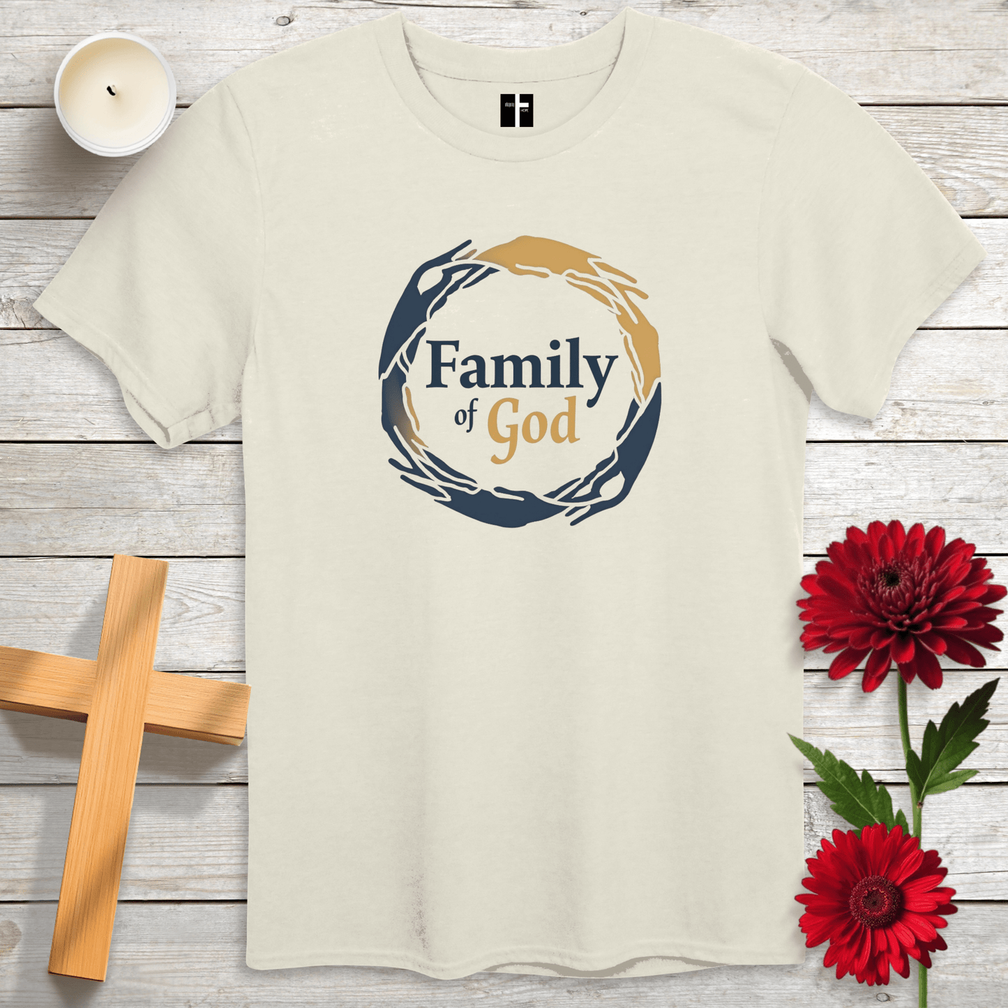 T-Shirt Natural / S Family Of God Unisex Christian T-Shirt