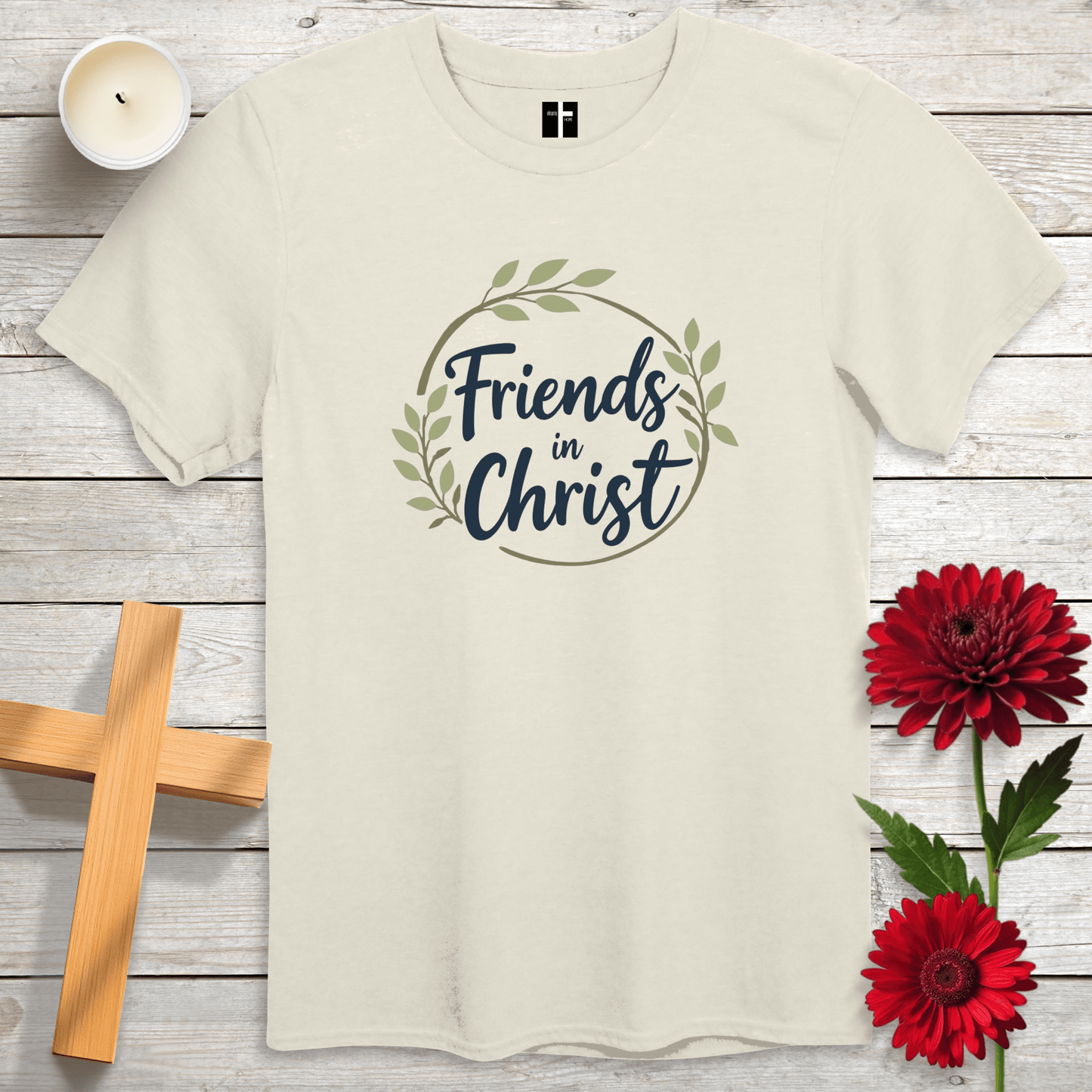 T-Shirt Natural / S Friends in Christ Unisex Christian T-Shirt