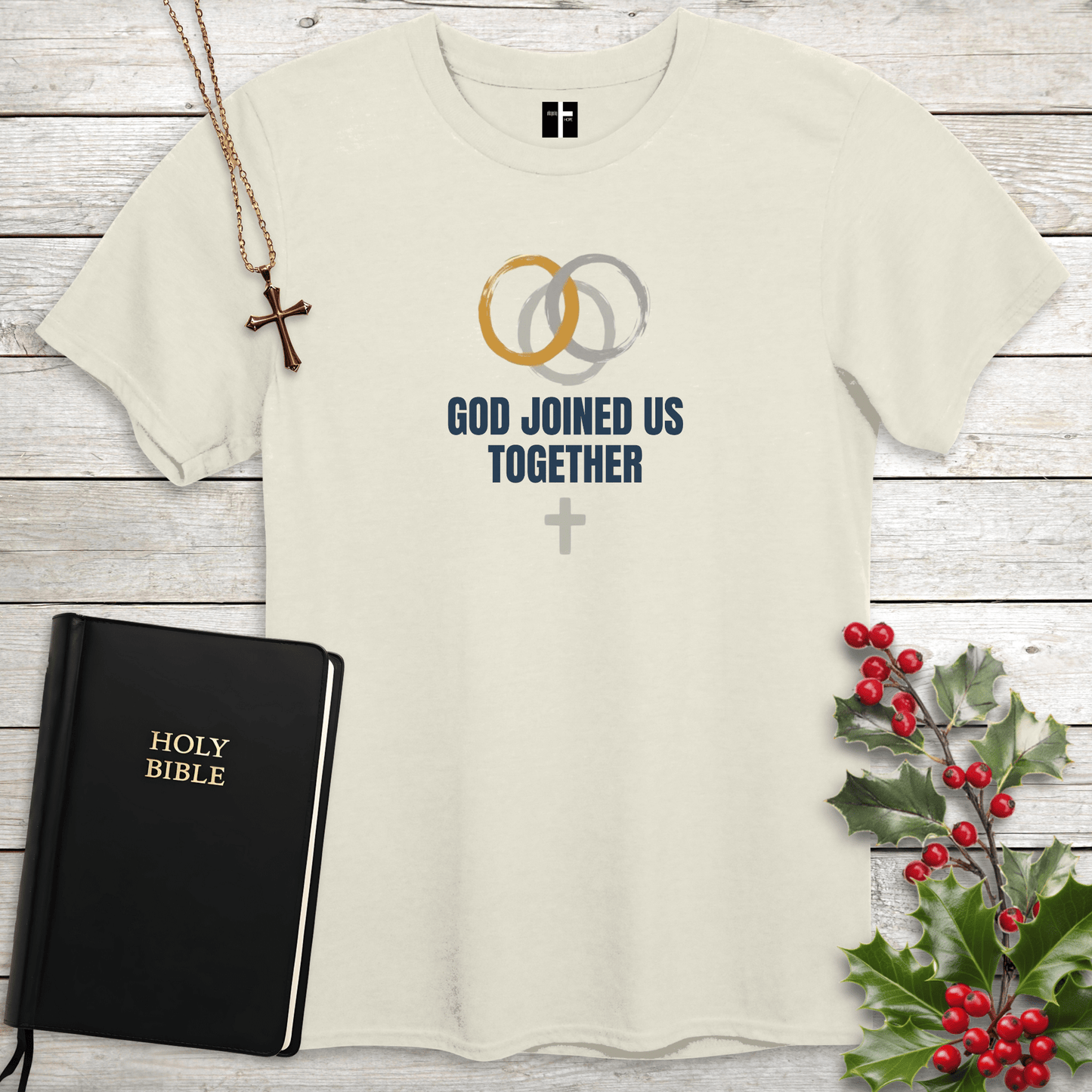 T-Shirt Natural / S God Joined Us Together Unisex Christian T-Shirt