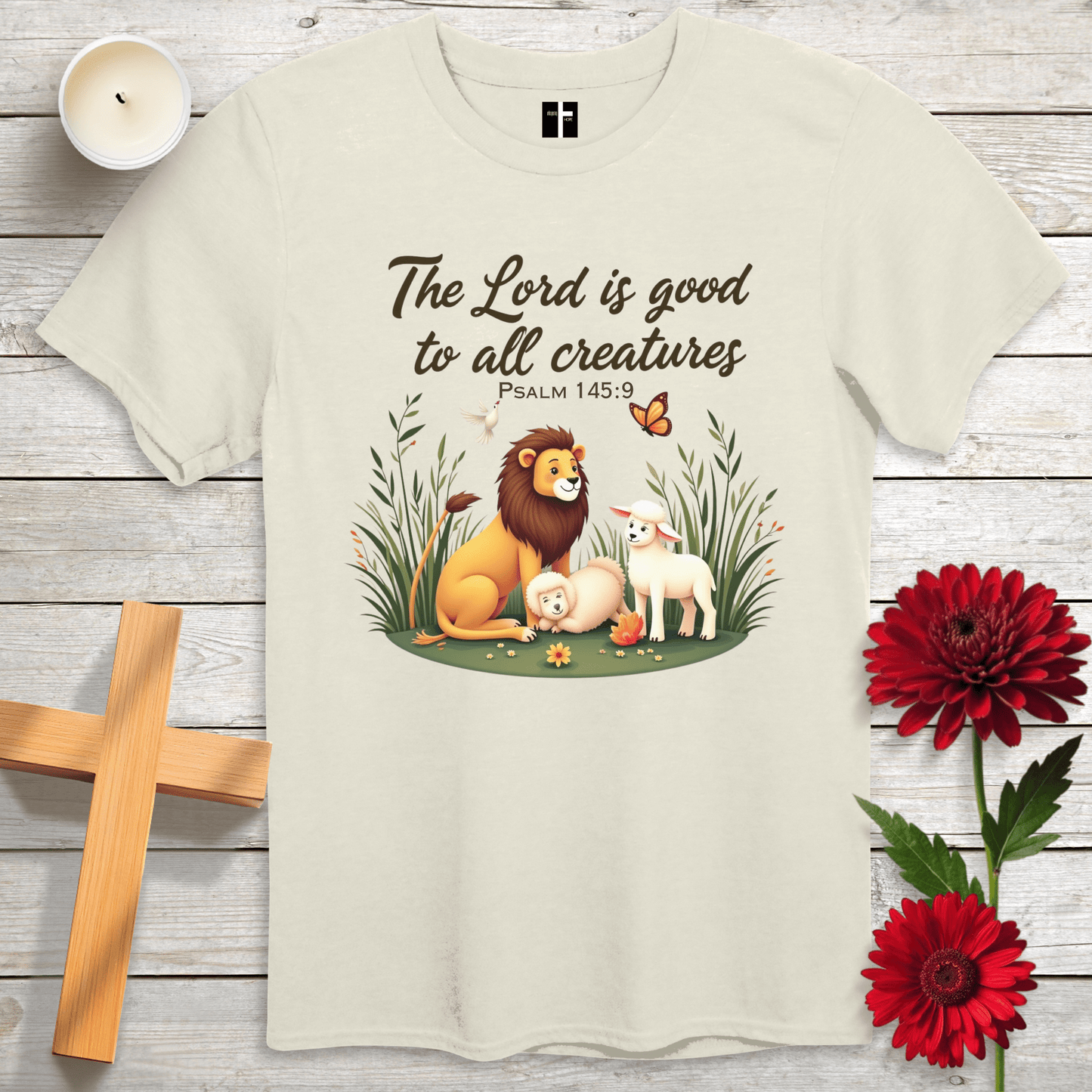 T-Shirt Natural / S Good To All Creatures Unisex Christian T-Shirt