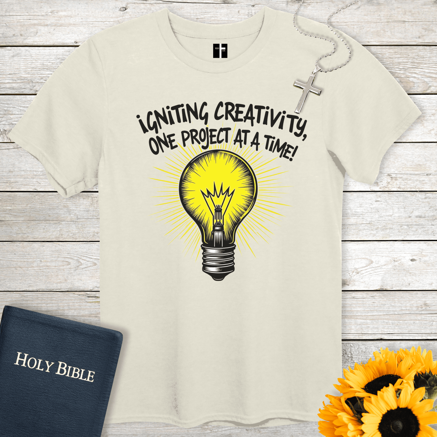 T-Shirt Natural / S Igniting Creativity Unisex Christian T-Shirt