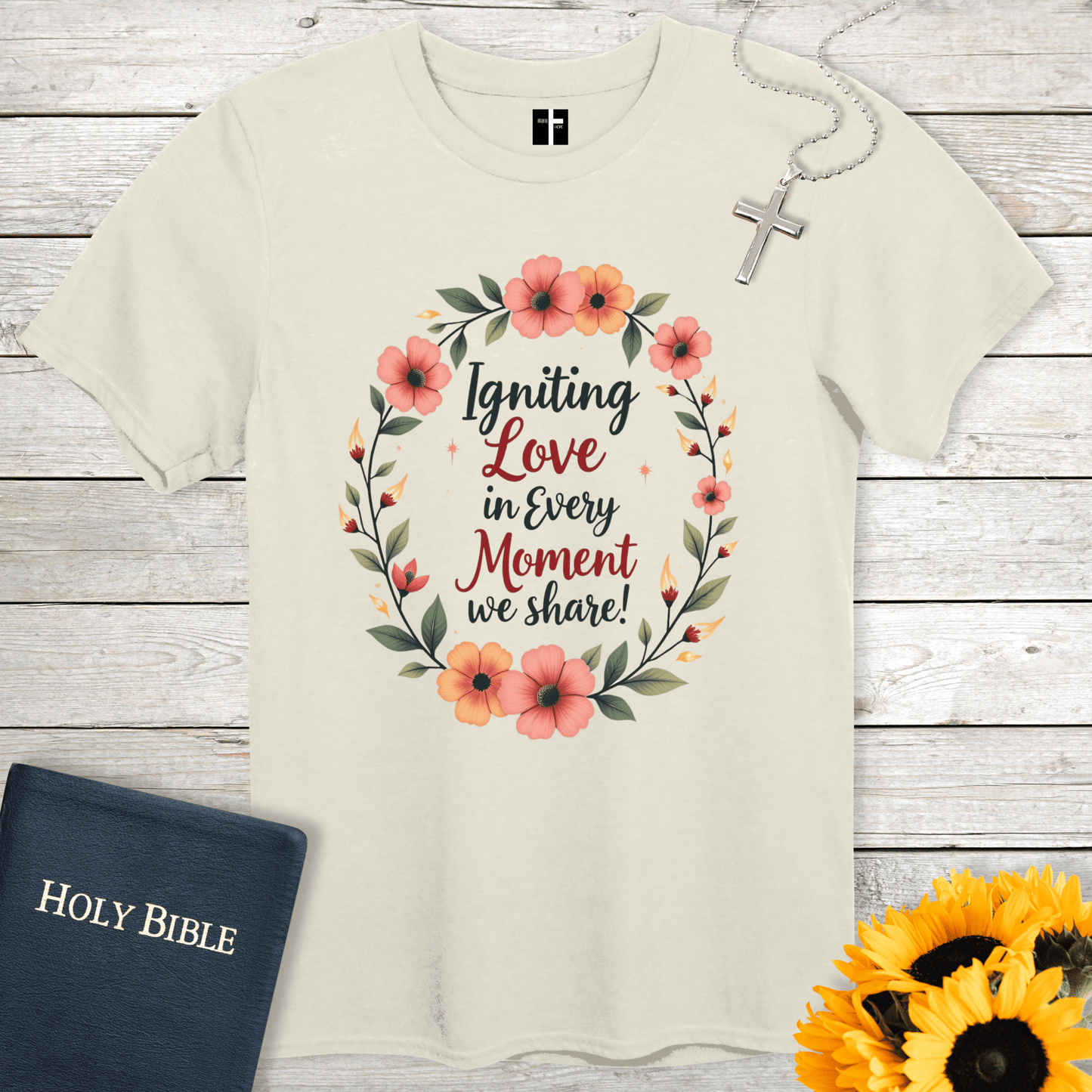 T-Shirt Natural / S Igniting Love Unisex Christian T-Shirt