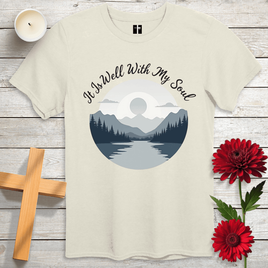 T-Shirt Natural / S It Is Well With My Soul Unisex Christian T-Shirt