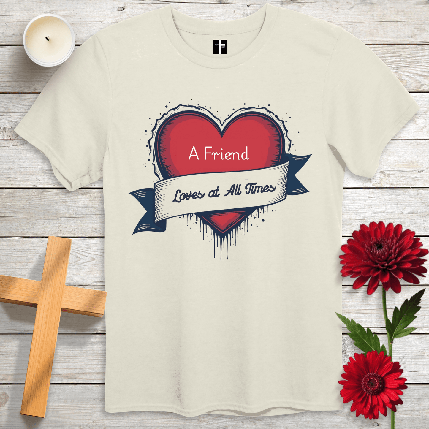 T-Shirt Natural / S Love At All Times Unisex Christian T-Shirt