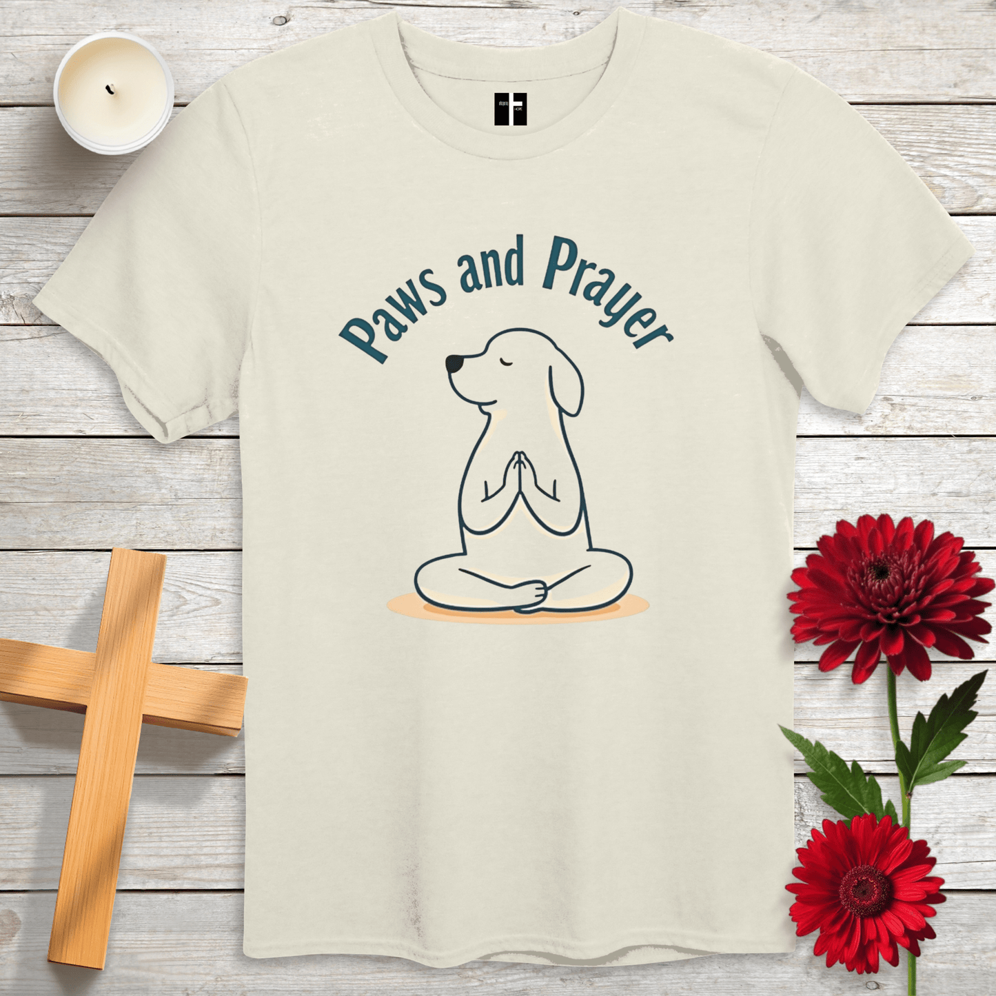 T-Shirt Natural / S Paws & Prayer Unisex Christian T-Shirt