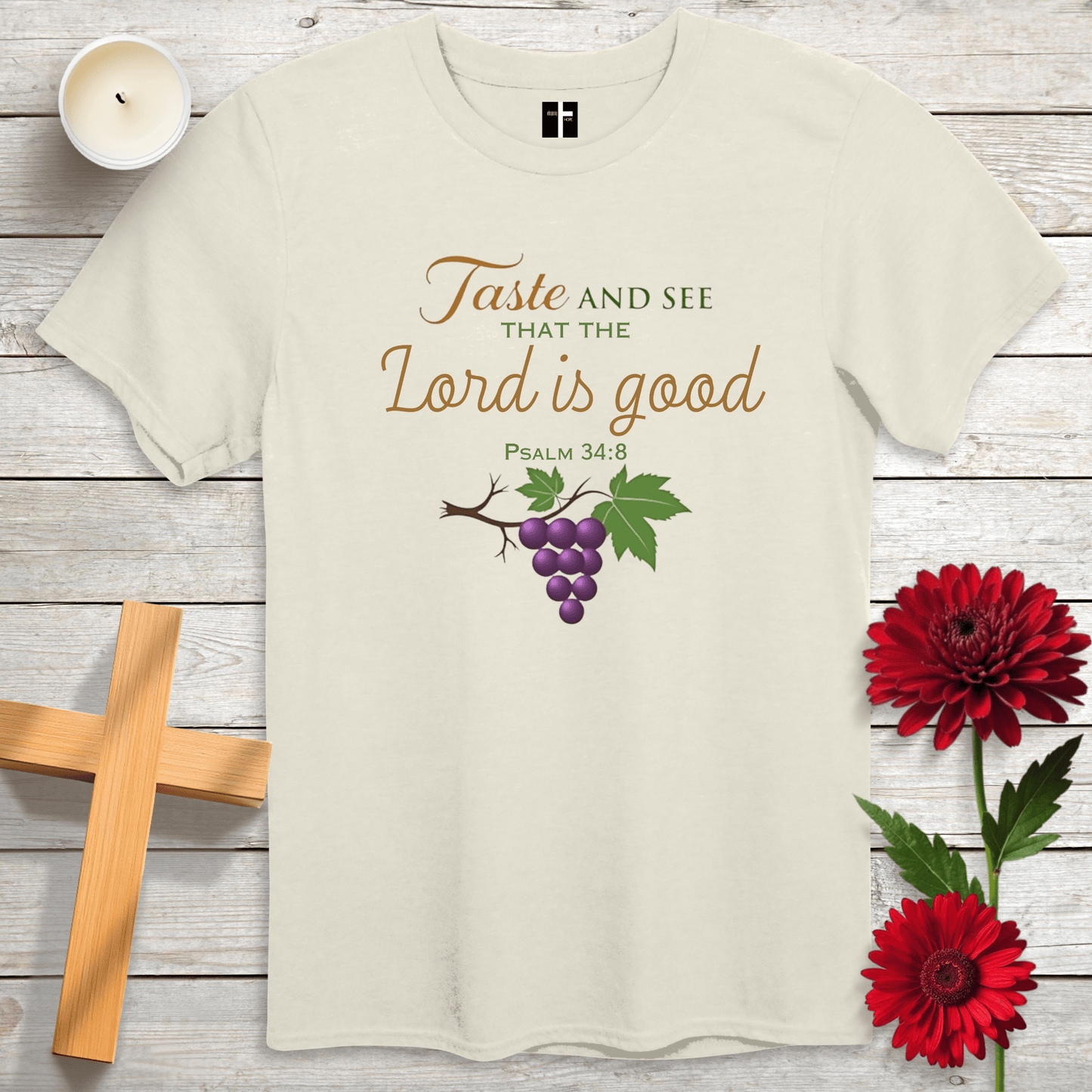 T-Shirt Natural / S Taste & See Unisex Christian T-Shirt