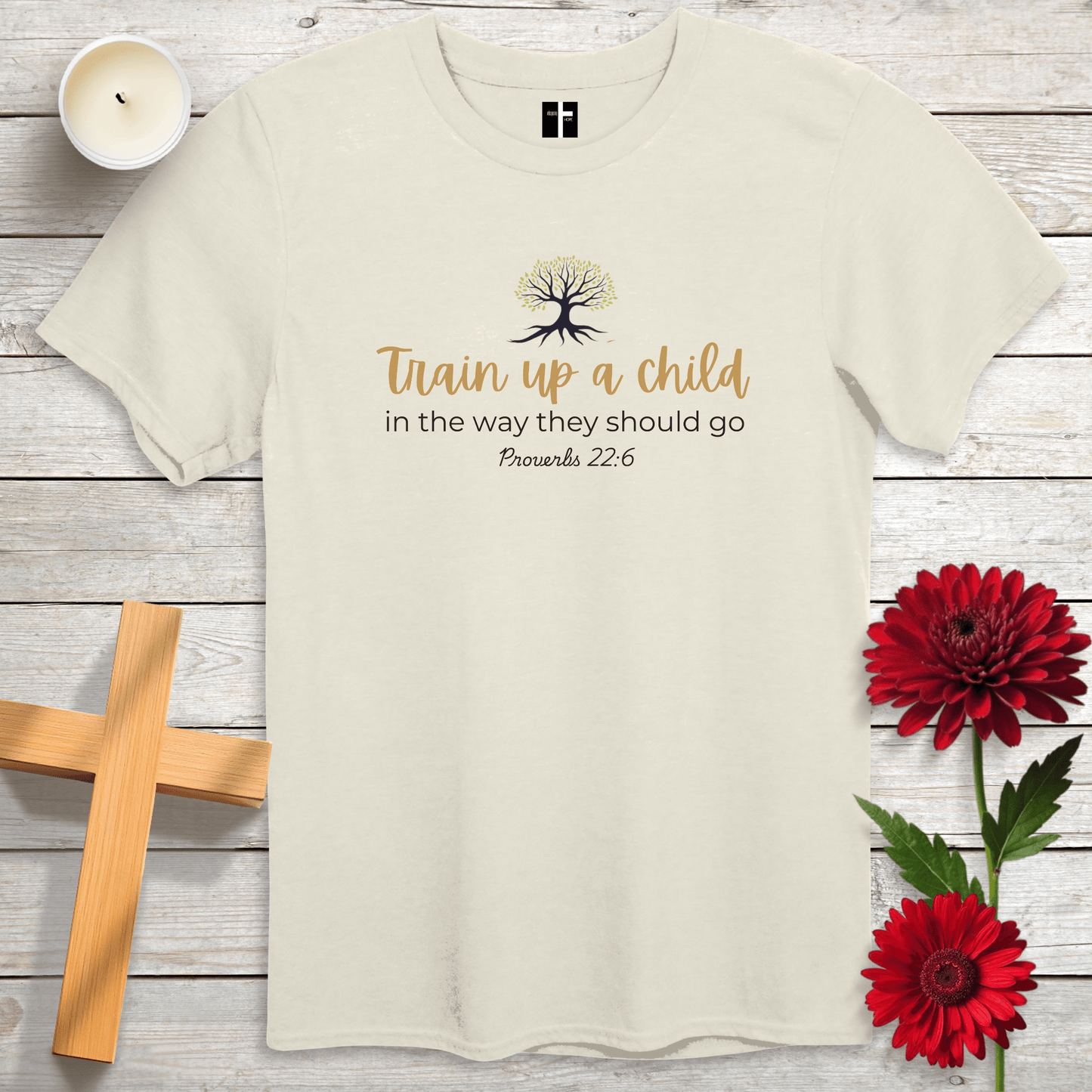 T-Shirt Natural / S Train Up A Child Unisex Christian T-Shirt