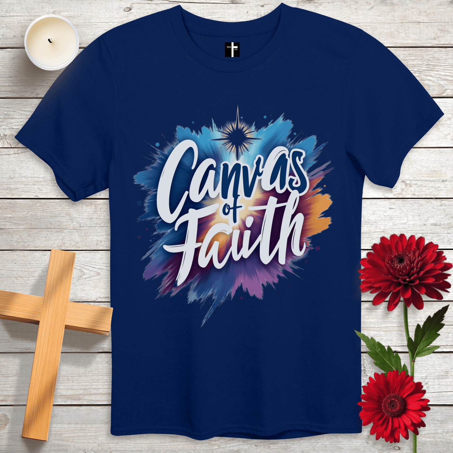 T-Shirt Navy / S Canvas of Faith Unisex Christian T-Shirt