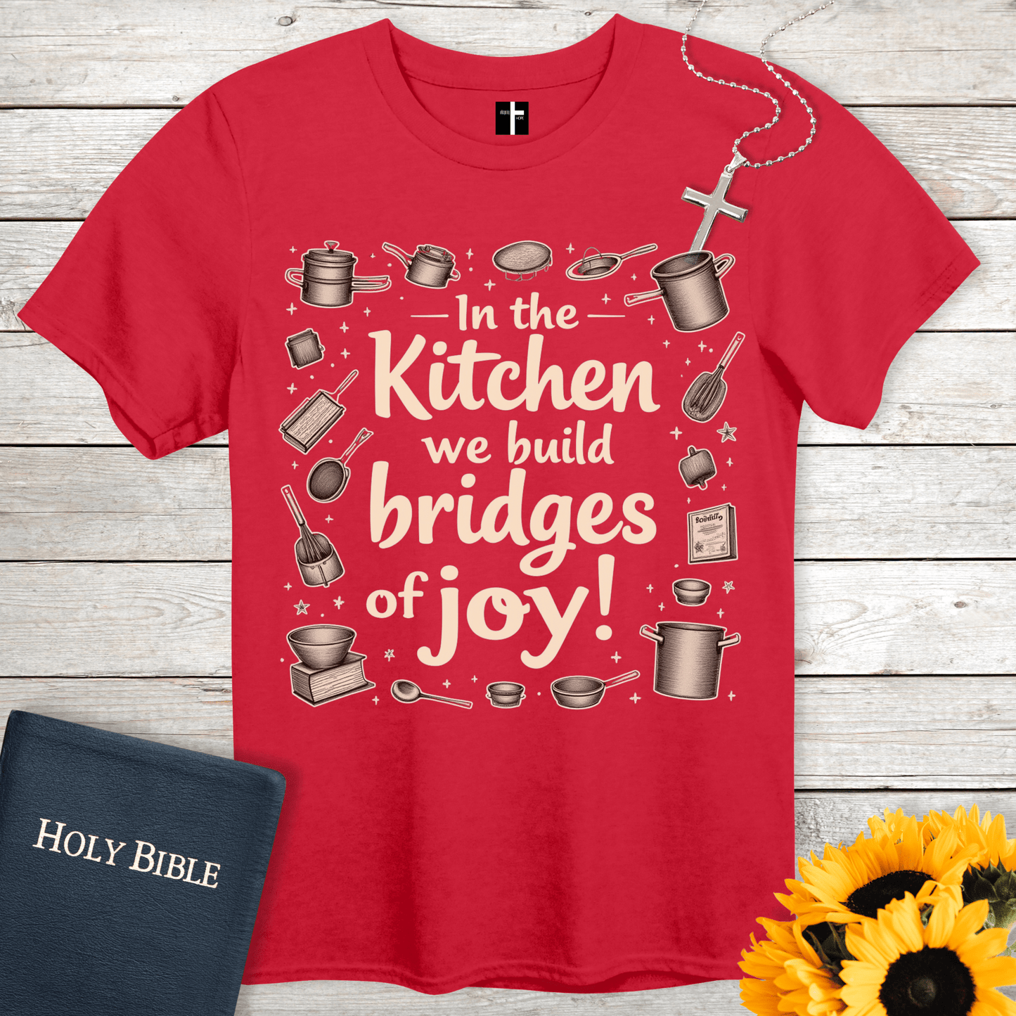 T-Shirt Red / S Bridges of Joy Unisex Christian T-Shirt