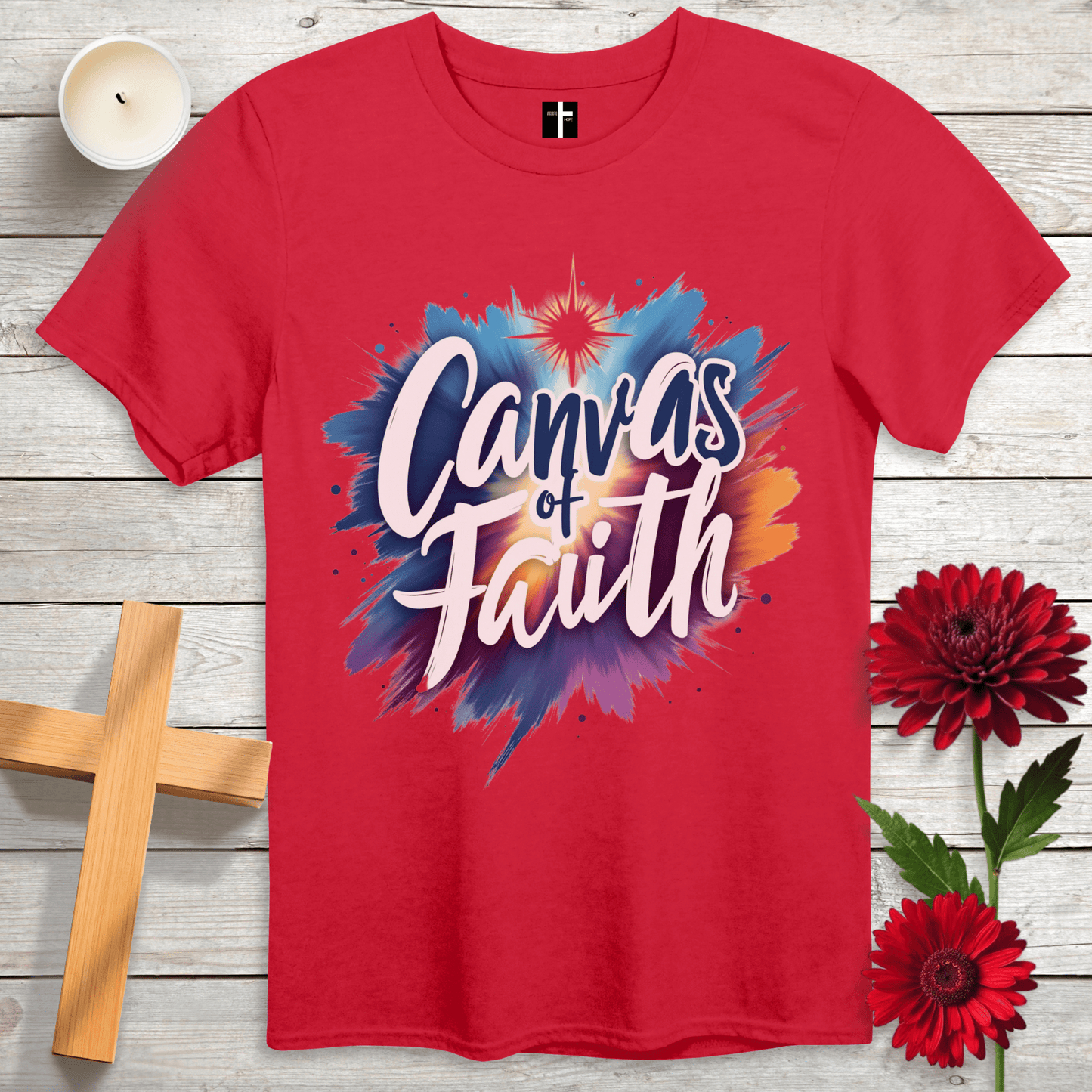 T-Shirt Red / S Canvas of Faith Unisex Christian T-Shirt