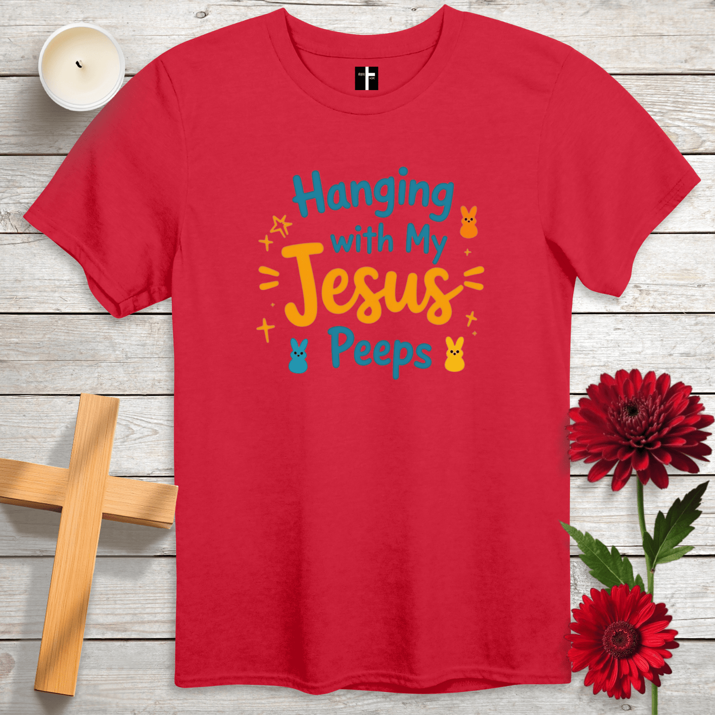 T-Shirt Red / S My Jesus Peeps Unisex Christian T-Shirt