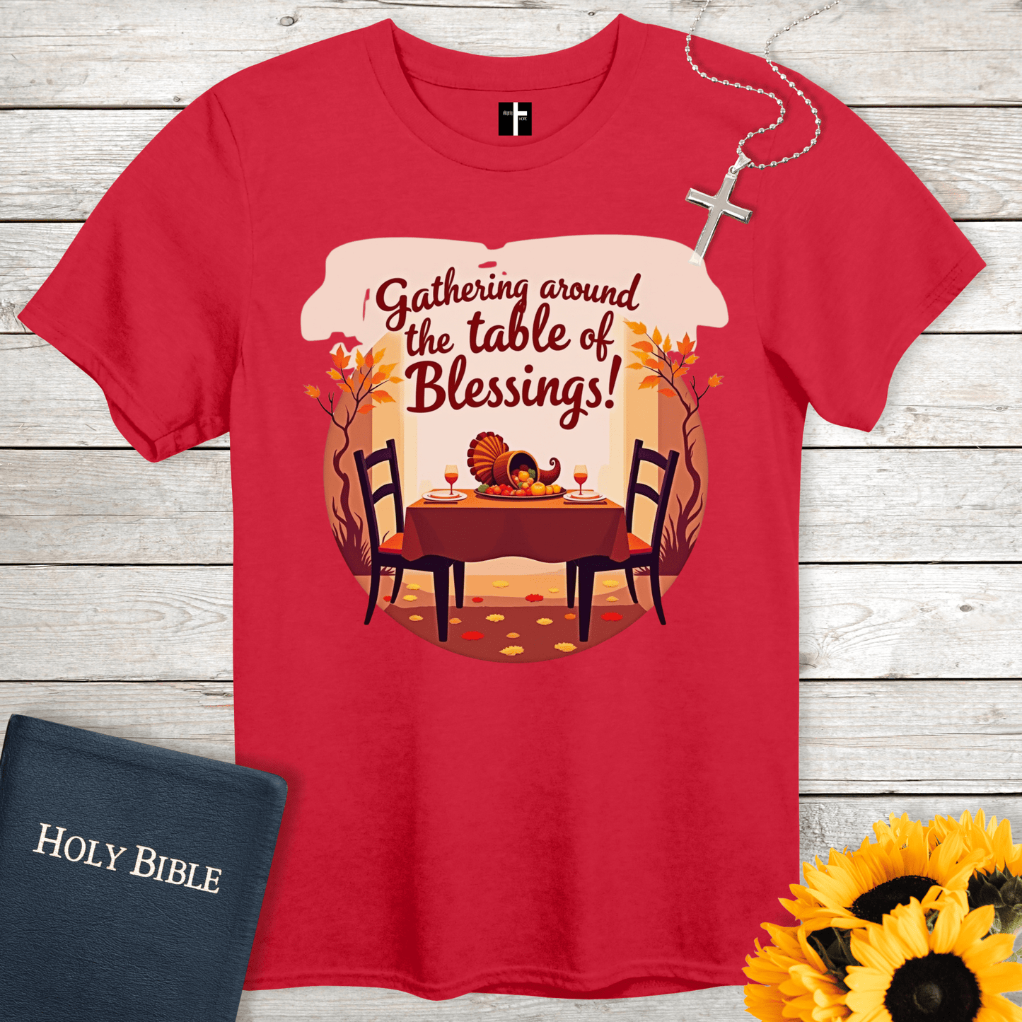 T-Shirt Red / S Table of Blessings Unisex Christian T-Shirt