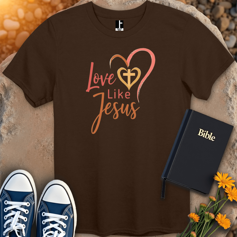 T-Shirt S / Dark Chocolate LoveLikeJesus T-Shirt