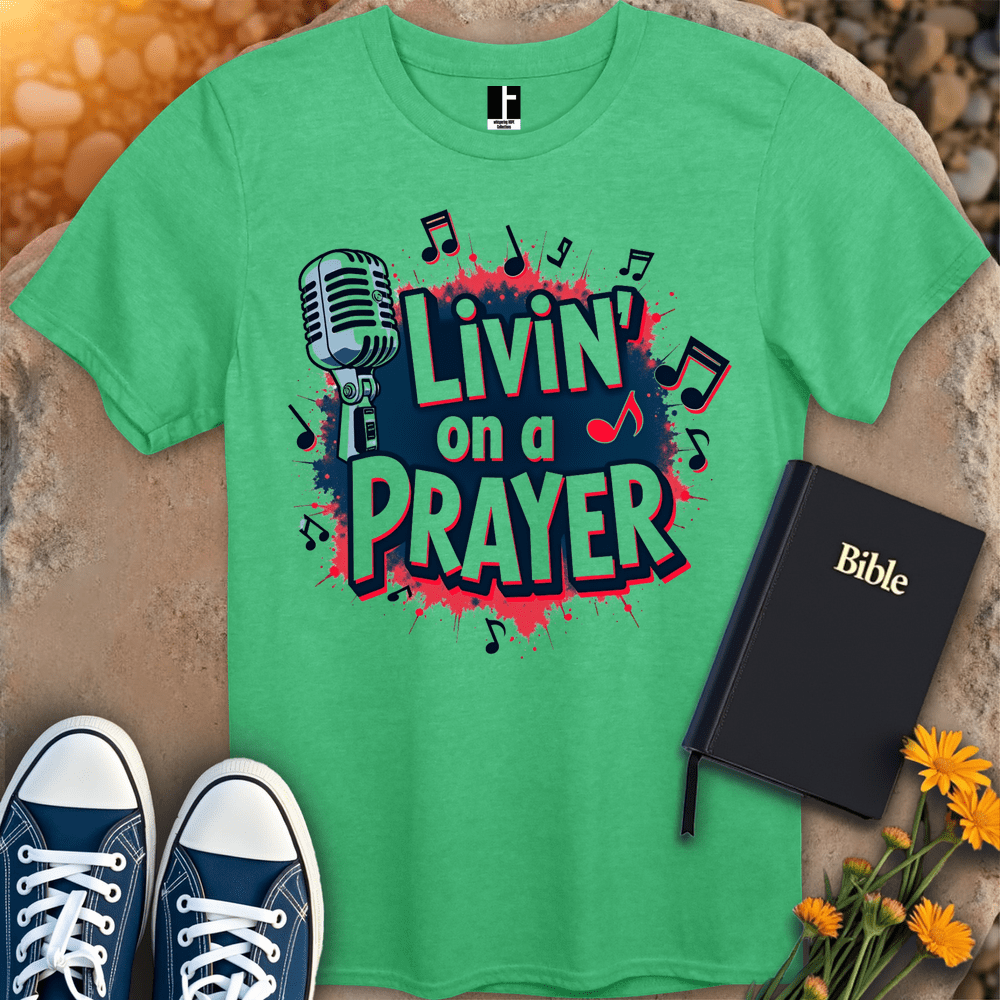 T-Shirt S / Heather Irish Green LivinOnPrayer T-Shirt