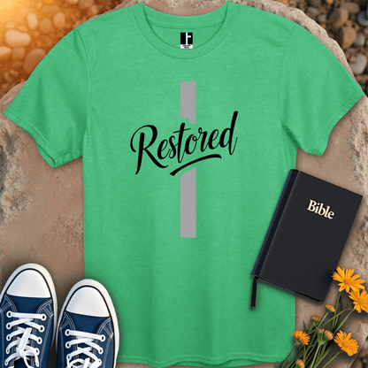 T-Shirt S / Heather Irish Green RestoredCross T-Shirt