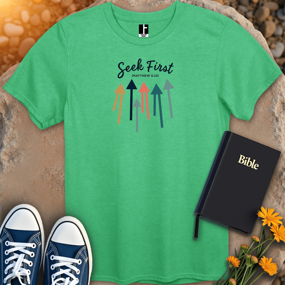 T-Shirt S / Heather Irish Green SeekFirst T-Shirt