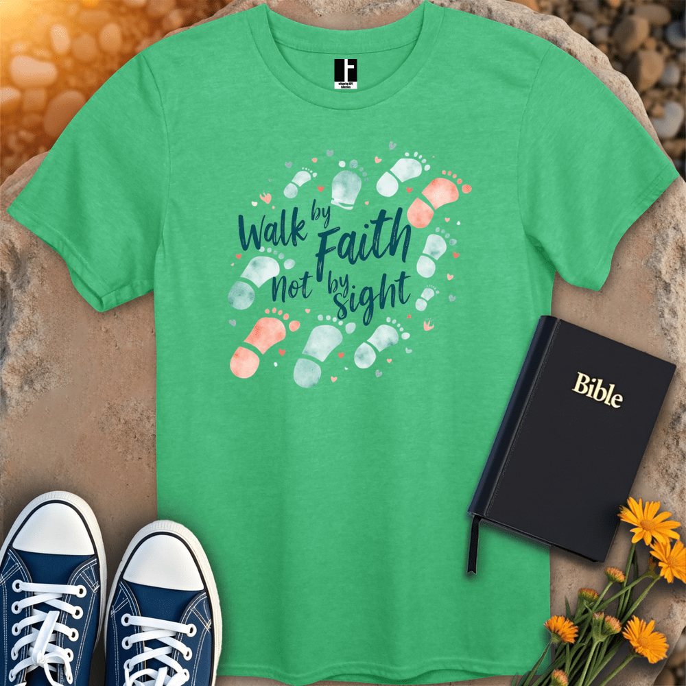 T-Shirt S / Heather Irish Green WalkByFaith T-Shirt