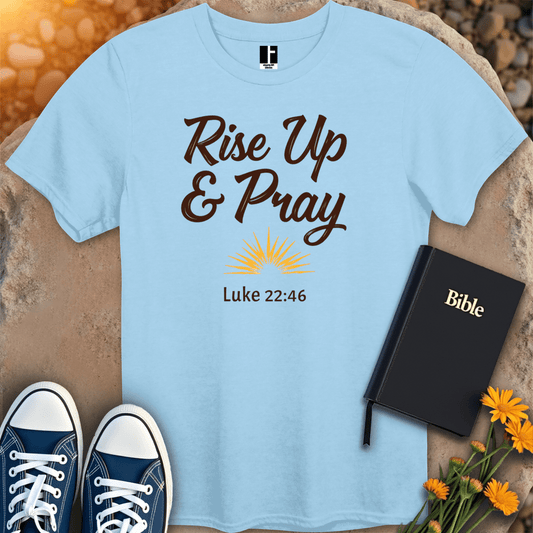 T-Shirt S / Light Blue RiseUpPray T-Shirt