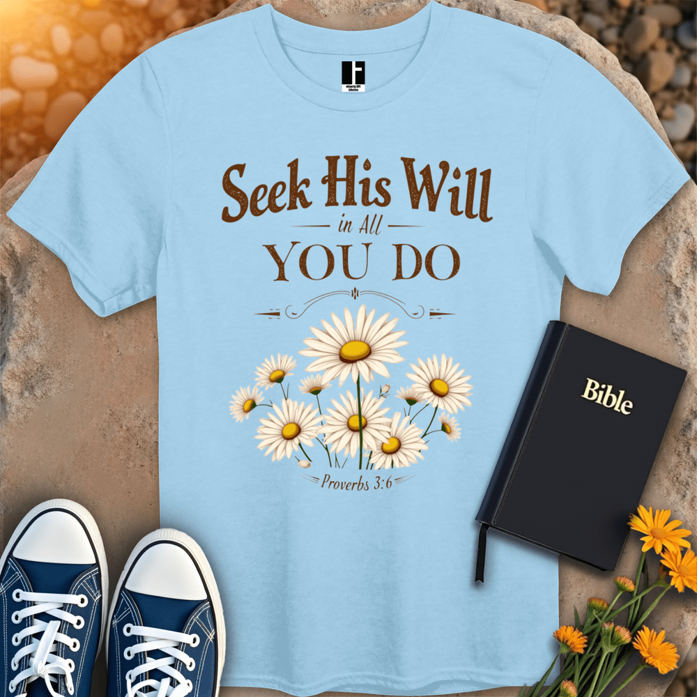 T-Shirt S / Light Blue SeekHisWill T-Shirt