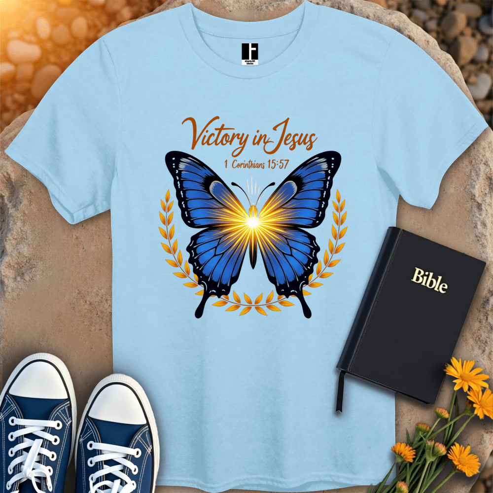 T-Shirt S / Light Blue VictoryInJesus T-Shirt