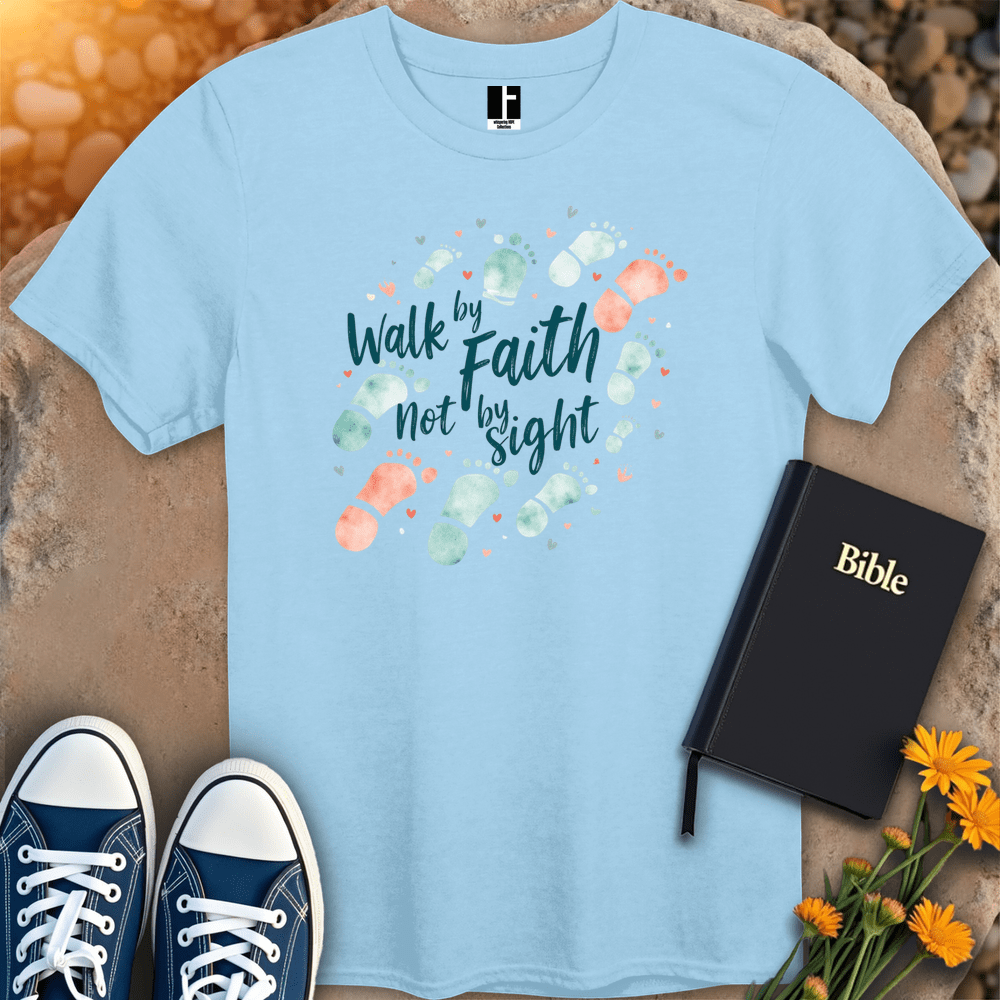 T-Shirt S / Light Blue WalkByFaith T-Shirt