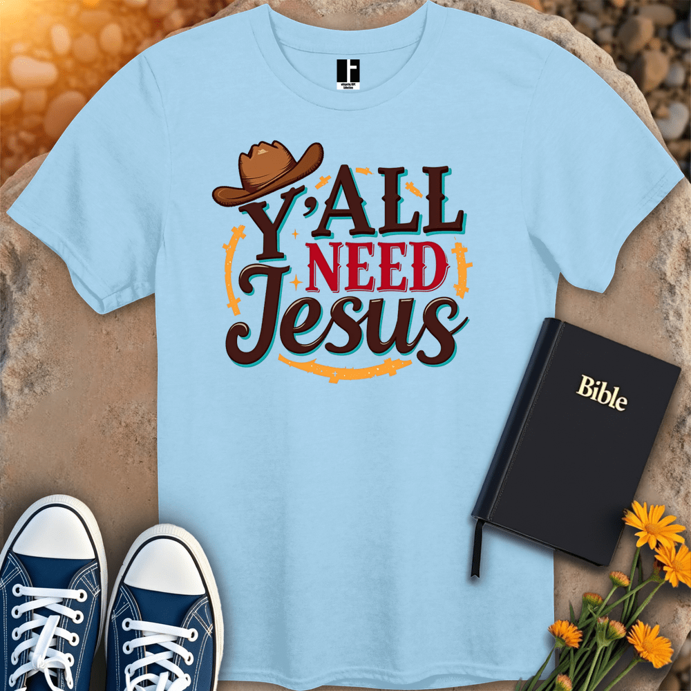 T-Shirt S / Light Blue YallNeedJesus T-Shirt