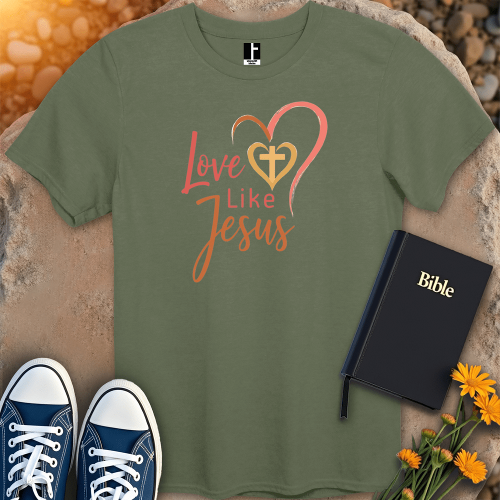 T-Shirt S / Military Green LoveLikeJesus T-Shirt