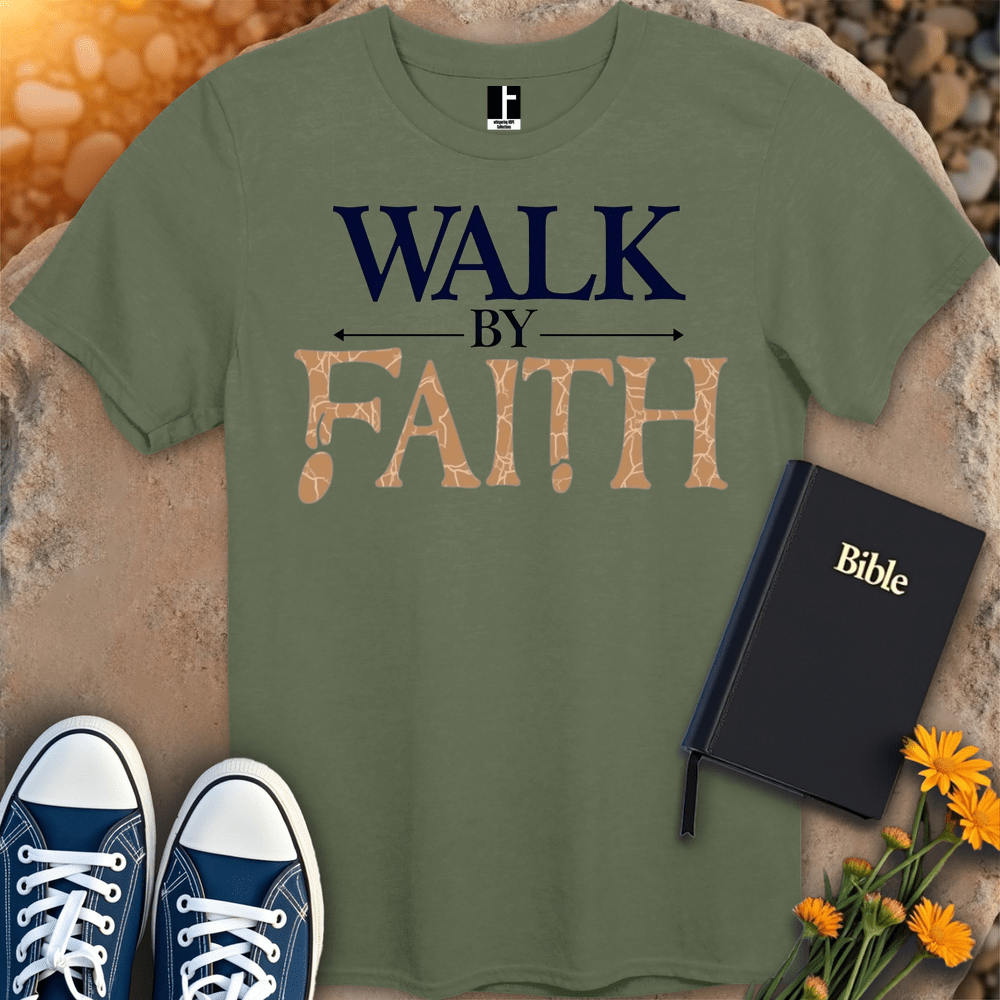 T-Shirt S / Military Green WalkByFaith T-Shirt