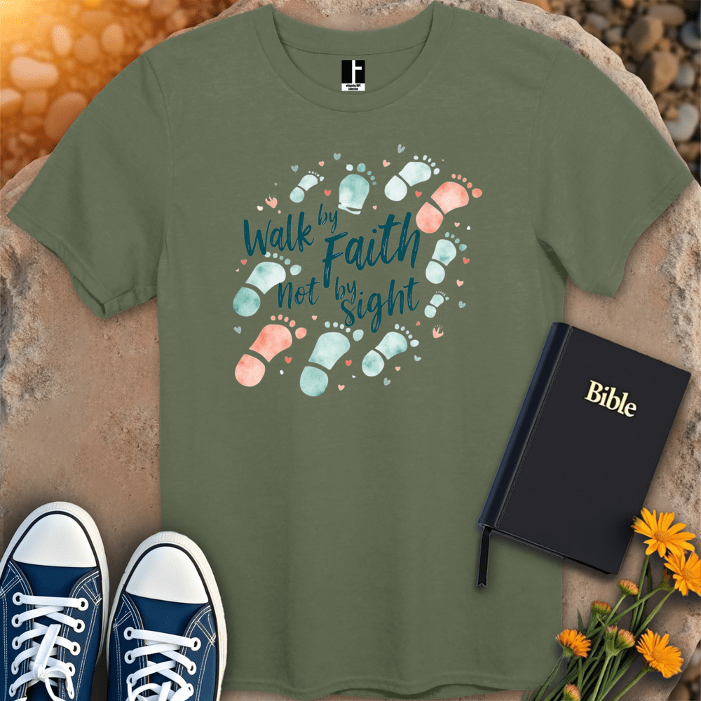 T-Shirt S / Military Green WalkByFaith T-Shirt